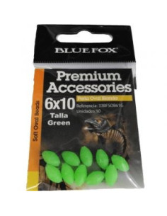 Bluefox Soft Oval Beads Nº6x10 Green